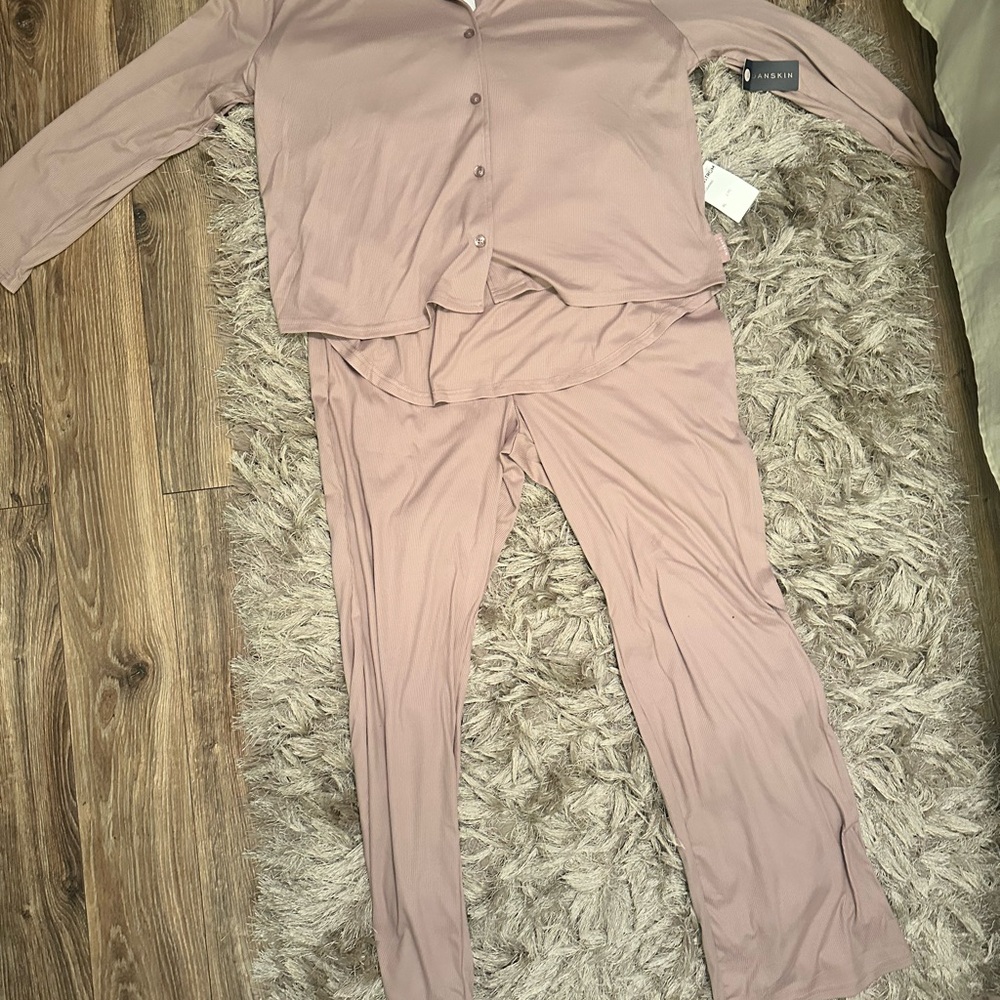 Danskin Mauve Button-Up Top